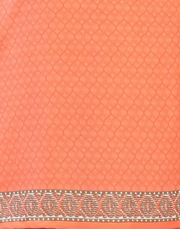 Divine Peach Printed Unstitched Salwar Suit - Image 5