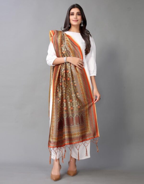 Multicolour Printed Dupatta - Image 4