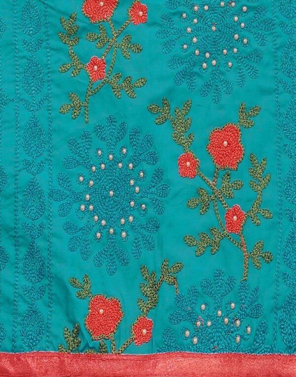 Embroidery Cotton Blend Unstitched Salwar Suit Material - Image 2