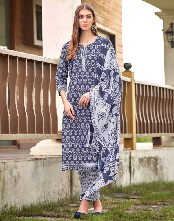 Printed Cotton Unstitched Salwar Suit Material