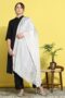 White Cotton Plain Dupatta