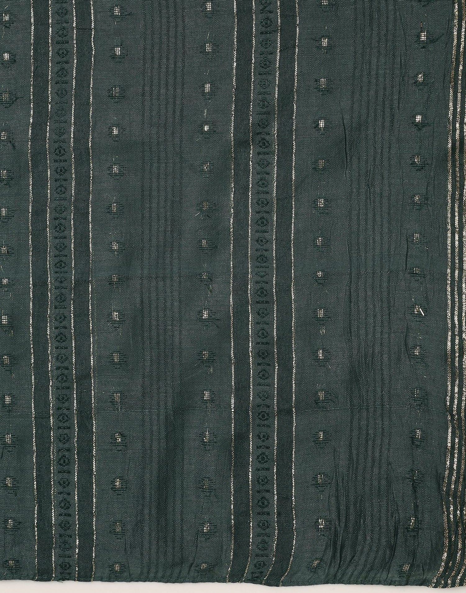 Green Cotton Plain Dupatta - Image 2