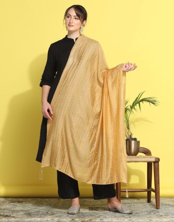 Cream Cotton Plain Dupatta