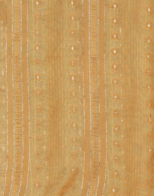 Cream Cotton Plain Dupatta - Image 3