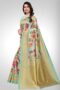 Light Green Coloured Poly Silk Digital Printed Casual saree