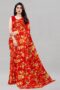 Red Printed Saree