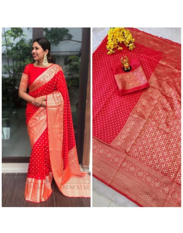 Red Banarasi Silk Saree