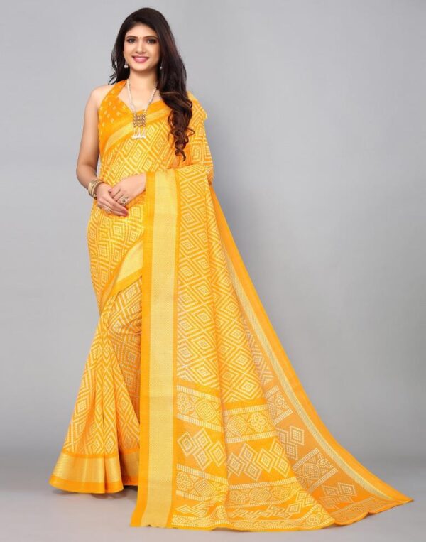 Turmeric Yellow Cotton Saree