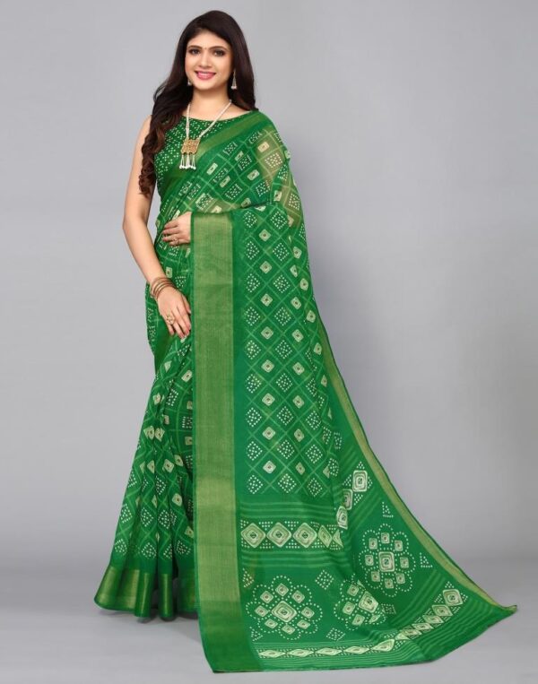 Green Cotton Saree