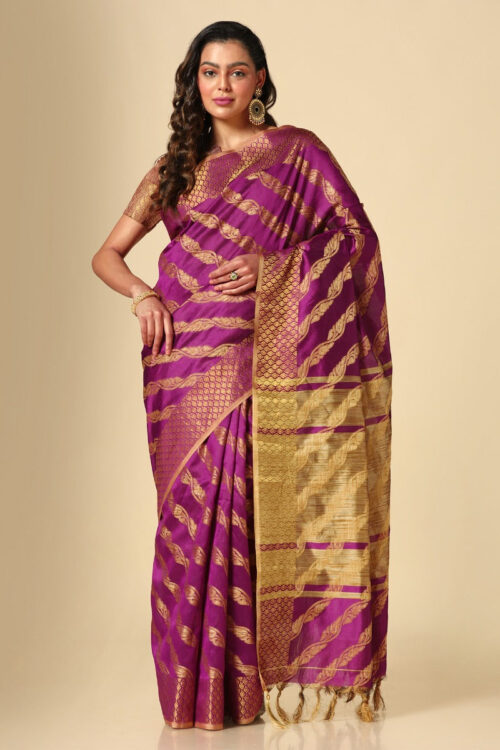 Purple Silk Saree