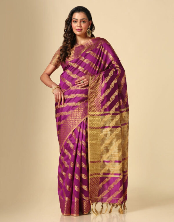 Purple Silk Saree