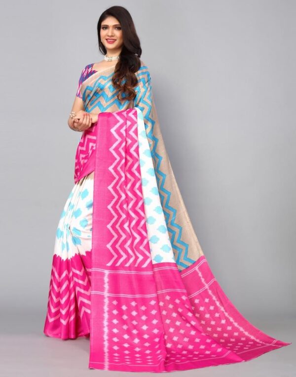 Multicoloured Silk Saree - Image 5