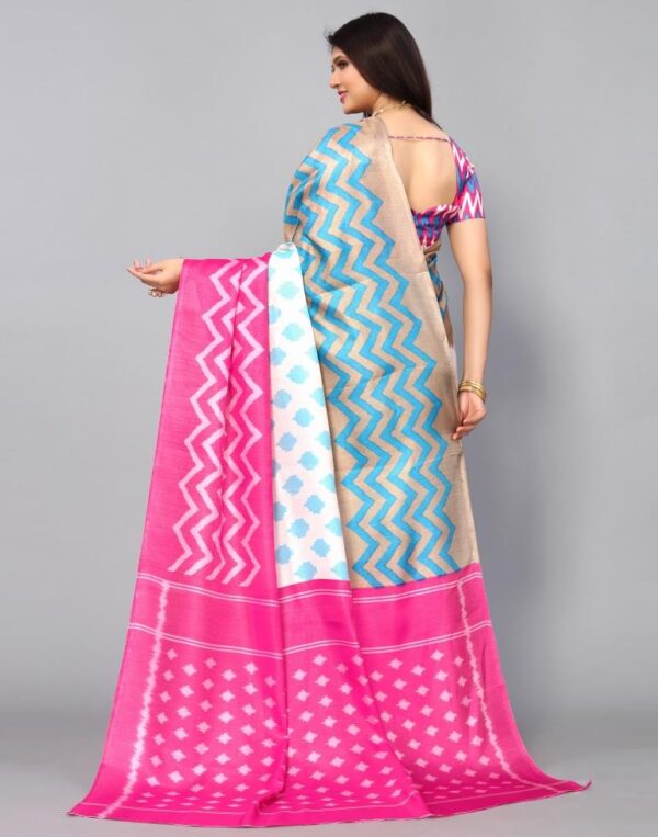 Multicoloured Silk Saree - Image 4
