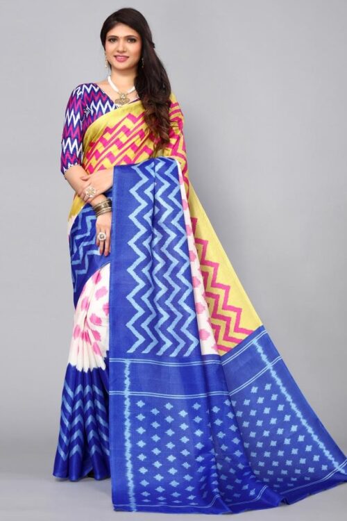 Multicoloured Silk Saree