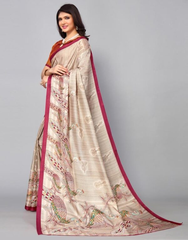 Multicoloured Silk Saree - Image 2