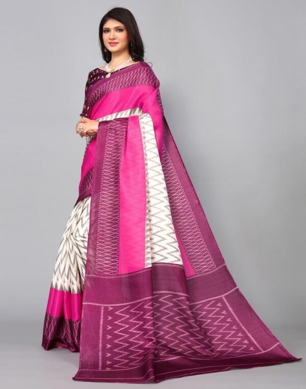 Wine Silk Saree - Image 2