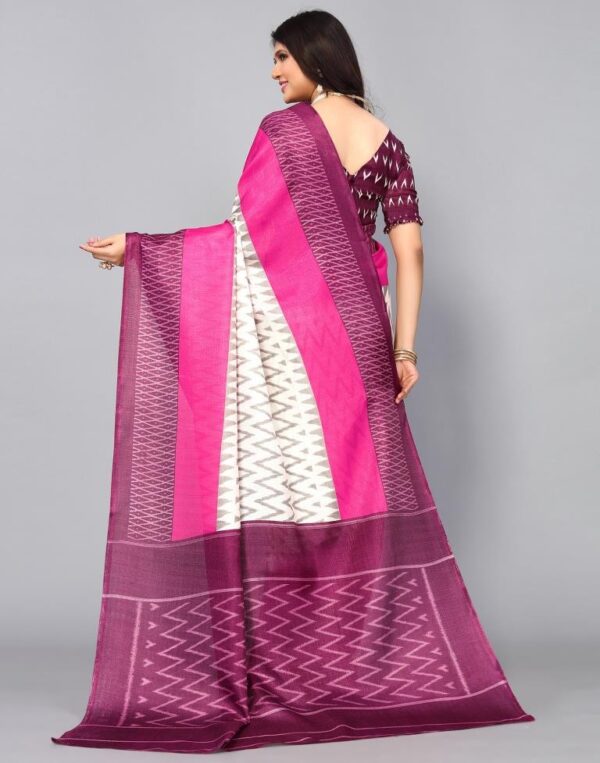Wine Silk Saree - Image 5