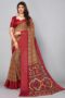 Multicoloured Cotton Saree (Deep Red)