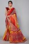 Multicoloured Cotton Saree (Red)