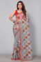 Grey Embroidered Saree