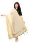Exuberant Beige Coloured Cotton Silk Dyed Dupatta