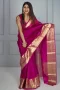 Dark Pink Organza Saree